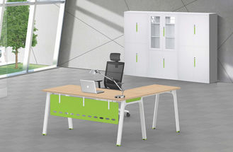 China A3060 leg L shape office furniture desk with wooden top and cabinet supplier