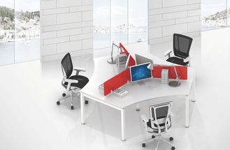 China 3 staff use full set office table furniture 120 degree 50 x50 steel leg tube supplier
