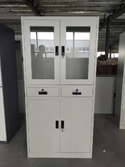 China Multi-Functional middle two drawer Office Used Steel Storage Cupboard file Cabinet light gray supplier