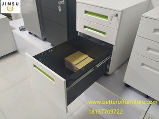 China Movable 3-Drawer Vertical File Cabinet, Locking, Letter and Legal file white color H600XW390XD520mm supplier