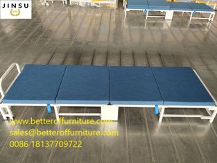 China Office Folding Bed Steel Tube Frame With Cushion Sponge Roll Away Wheels Can Moveable supplier