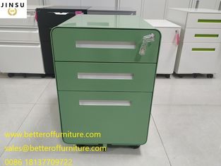 China Drawer Heavy Duty Mobile Pedestal File Steel Cabinet Green  H23.62''XW15.74''XD19.68” supplier