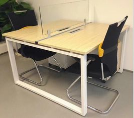 China 2 Person Face To Face Steel Frame And Wooden Top Office Desk 1200x1200 1400x1400mm supplier
