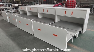 China Student Use Rest Steel Cabinet With Folding Bed white color No need assembly supplier