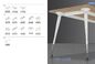 4 person cluster face to face bowl shape office table furniture 2400x1200mm supplier