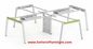 Full set A3060 steel tube 4 person office table furniture 2-2 face to face to site divider space supplier