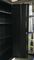 Swing open steel door  Storage Cabinet Black color RAL9005 Lightning lock   H1850XW900XD400mm,KD struc supplier