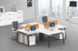 Module design MDF/MFC chipboard desk with mobile pedestal cabinet orange Partition supplier