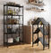 Black white fold Light Duty Metal Frame Shelf Goods Rack for kitchen office space supplier