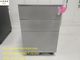 Steel Arch Pull Mobile Pedestal Filing Cabinet In Silver Color For Office Space supplier
