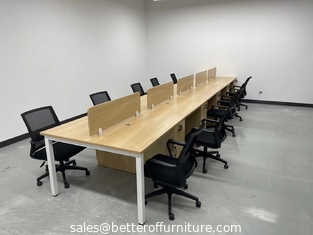 China 4/6/8 Person Office Desk  L/Directly Line/U Shape Steel And Wooden Table supplier