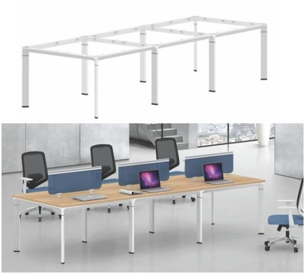 China 30*80 steel tube cluster 4 person staff workstation desk office furniture supplier