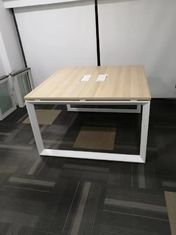 China Two person face to face office desk workstation with wooden cabinet supplier