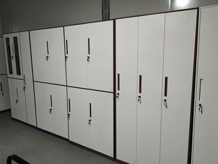 China SPCC material metal 3 door Cabinet wardrobe staff Locker  furniture camlock supplier