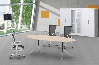 China Round shape wooden top  Metal Melamine Office Small Meeting Table supplier