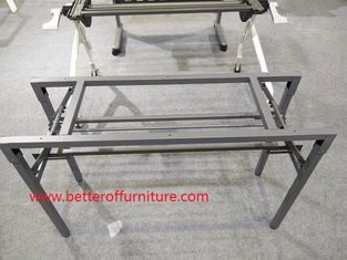 China Fold Rectangular Metal Table Office Meeting Table Restaurant Hotel Folding Dining Table supplier