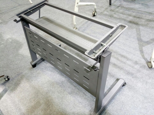 China Full set fold Metal office desk with MDF top and modesty panel 1200x400mm supplier