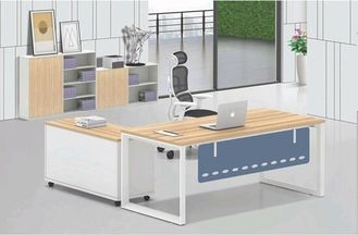 China Full set Wood Office Desk  one staff use five angle steel tube leg for office furniture supplier