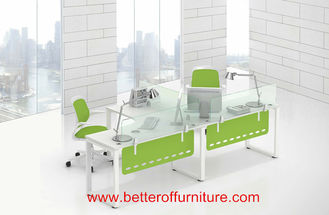 China Module design Two Person glass divider office workstation desk set T type supplier