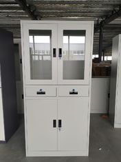 China Light Gray RAL7035 Steel Office file Cupboard 1850x900x400mm two drawer swing open door supplier