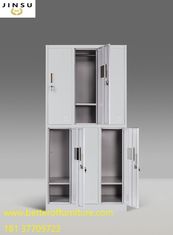 China Six door steel locker storage cabinet gray color H1850XW900XD450MM Wardrobe Cabinet supplier