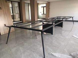 China Office Table Furniture Cluster Steel Frame Different Tube For Staff /Employee Use supplier