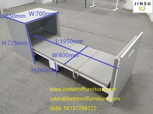 China Partition  Work Station Steel Cabinet With Folding Bed Sliver Color H725xW700XD550mm supplier