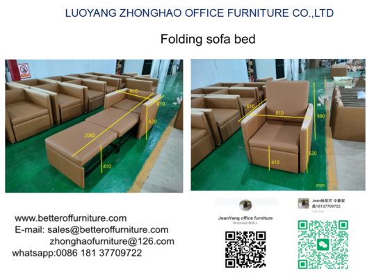 Multi Function Folding Sofa Bed Used For Hospital PU Or Fabric Available supplier