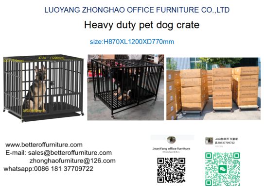 Metal Heavy Duty Dog Crate With Pet Tray Wast Pan supplier