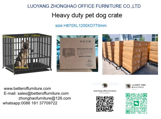 Metal Heavy Duty Dog Crate With Pet Tray Wast Pan supplier
