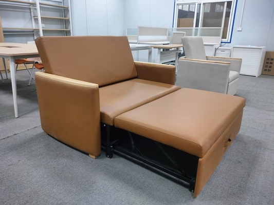 High Quality Multifunctional Hospital Use Folding Sofa Bed Reclining Seat Brown Color supplier