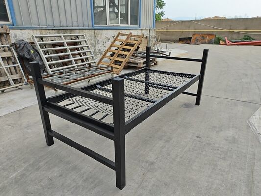 Single bed adjustable steel bunk loft bed frame twin metal bed supplier