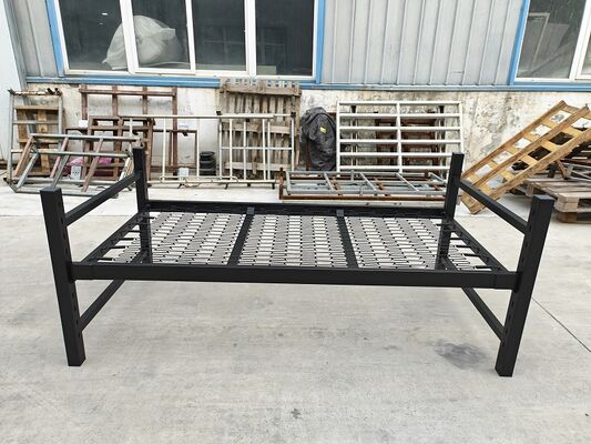 Single bed adjustable steel bunk loft bed frame twin metal bed supplier