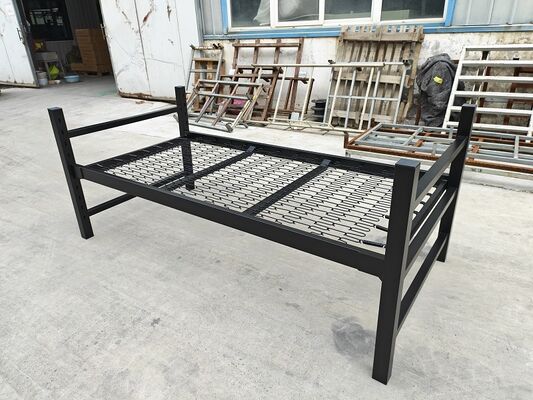 Single bed adjustable steel bunk loft bed frame twin metal bed supplier