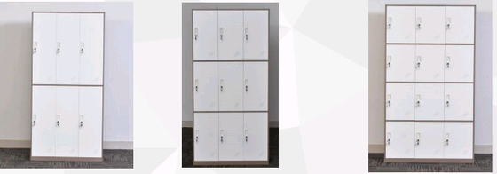 Staff employee use white grey color steel locker with lock supplier