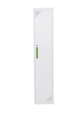 Employee used   single door steel locker H1850XW390XD500mm White/greyblue color available supplier