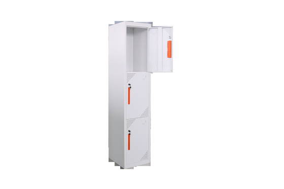 Employee used   single door steel locker H1850XW390XD500mm White/greyblue color available supplier