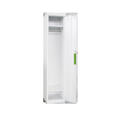 Employee used   single door steel locker H1850XW390XD500mm White/greyblue color available supplier