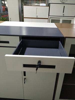 Two drawer swing door storage document cabinet white color H1200XW900XD400mm supplier