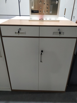 Two drawer swing door storage document cabinet white color H1200XW900XD400mm supplier