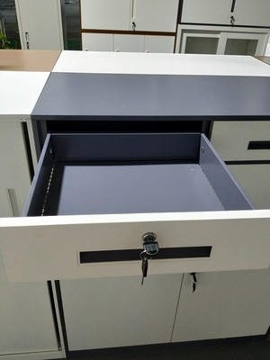 Two drawer swing door storage document cabinet white color H1200XW900XD400mm supplier