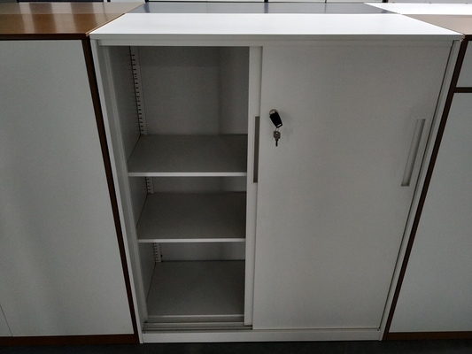 Sliding steel door A4 F4 letter legal  file storage cabinet gray/brown color available supplier