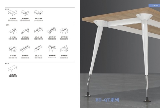 4 person cluster face to face bowl shape office table furniture 2400x1200mm supplier