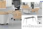 Deer shape leg 4 person wood Office desk  2400x1200mm face to face supplier