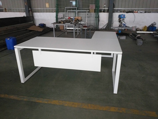 Modular Wooden and steel L Shape Executive Office Table Desk for Office Furniture supplier