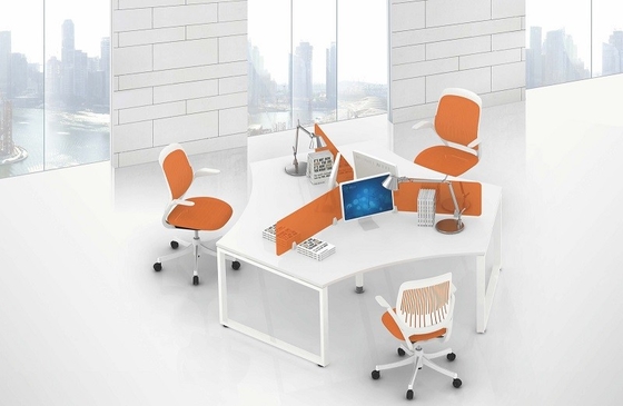 Full set modular 3 person office desk for work space workstation 3060 steel tube supplier