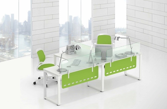 Module 2 person T type structure  office desk furniture with MDF wooden top supplier