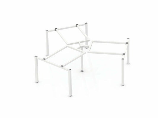 3 staff use full set office table furniture 120 degree 50 x50 steel leg tube supplier