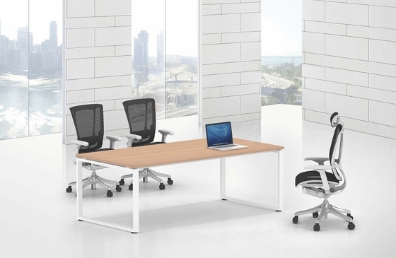 Metal Melamine Office Meeting Table conference room furniture 30x60 steel leg supplier