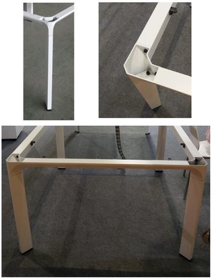 4 seats office workstation face to face with screen and wire management 30x80 mm steel tube supplier